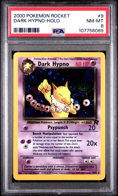 Dark Hypno - Holo 9/82 Team Rocket PSA 8 107756089