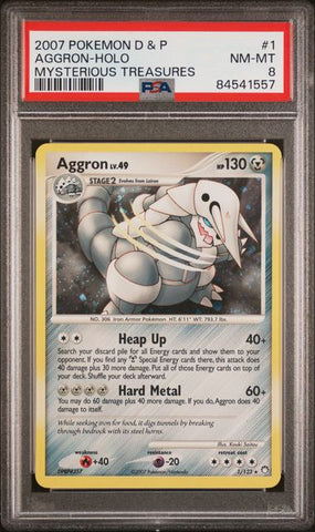 Aggron 1/123 Mysterious Treasures PSA 8 84541557