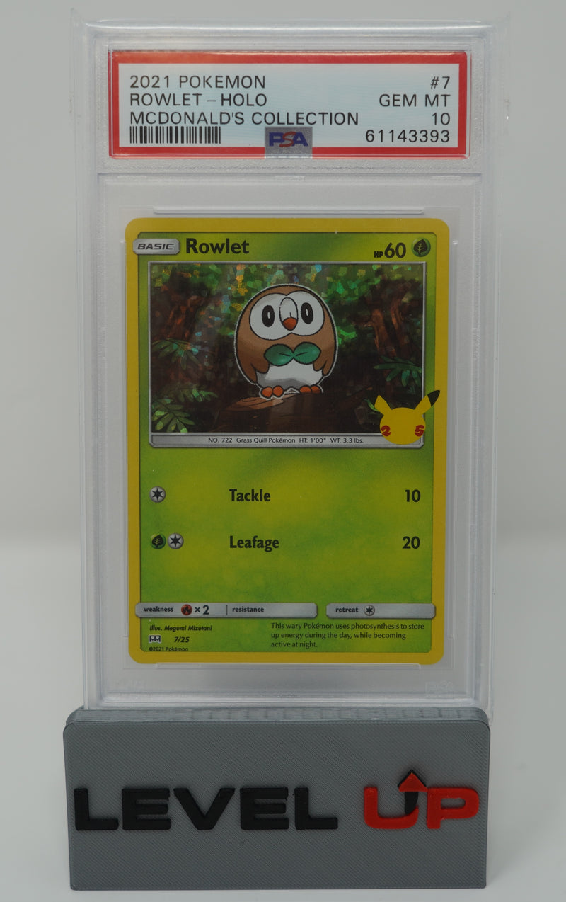 Rowlet 7/25 Mcdonald's Collection PSA 10 61143393