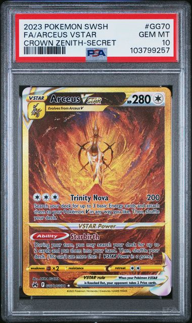 Arceus VSTAR GG70/GG70 Crown Zenith PSA 10 103799257