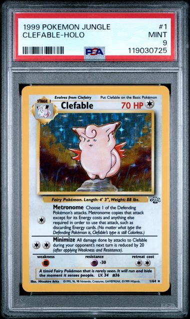 Clefable - Holo 1/64 Jungle PSA 9 119030725