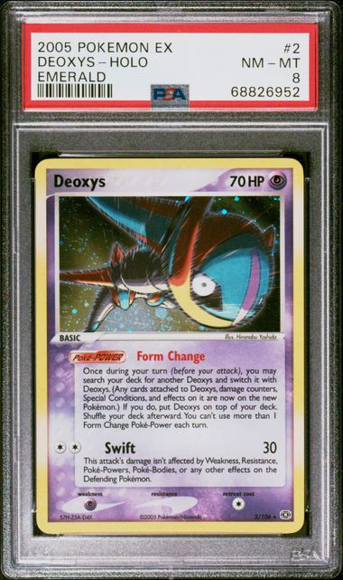 Deoxys - Holo 2/106 EX Emerald PSA 8 68826952