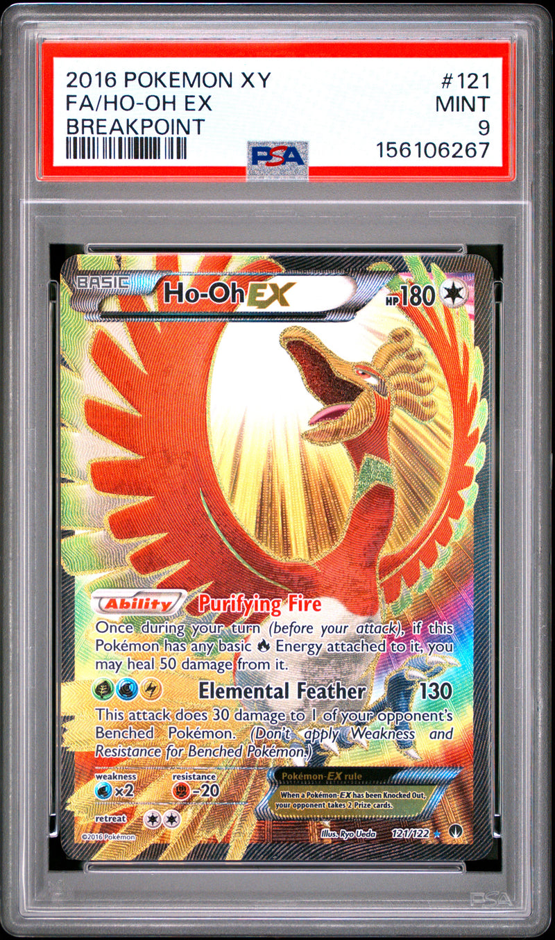 Ho-Oh ex 121/122 XY Breakpoint Full Art PSA 9 156106267
