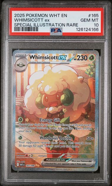 Whimsicott ex 165/086 White Flare Special Illustration Rare PSA 10 126124166