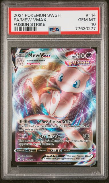 Mew VMAX Sword & Shield: Fusion Strike PSA 10 77630277