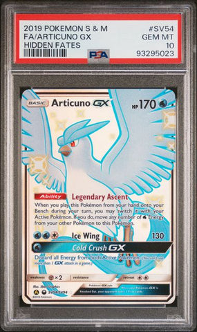 Articuno GX SV54/SV94 Hidden Fates - Shiny Vault PSA 10 93295023