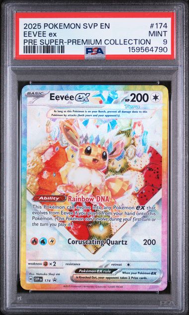 Eevee ex (174) Black Star Promo PSA 9 159564790