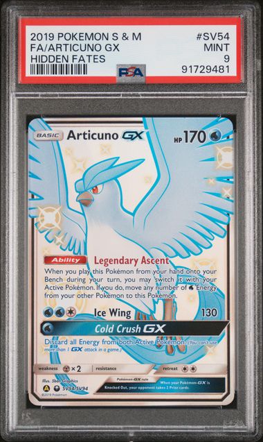 Articuno GX SV54/SV94 Hidden Fates PSA 9 91729481