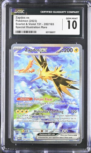 Zapdos ex 202/165 151 CGC 10 6011166017