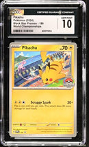 Pikachu 190 Scarlet & Violet Black Star Promo Worlds CGC 10 6022713214