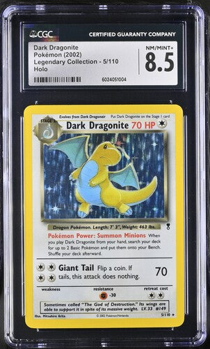 Dark Dragonite - Holo 5/110 Legendary Collection CGC 8.5 6024051004