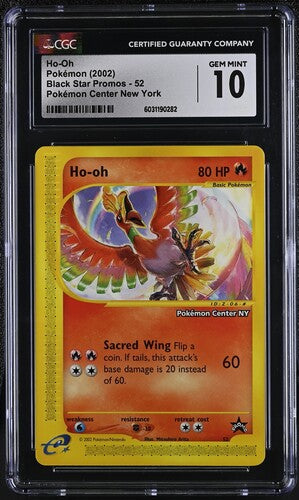Ho-oh (52) Black Star Promo Pokemon Center NY CGC 10 6031190282