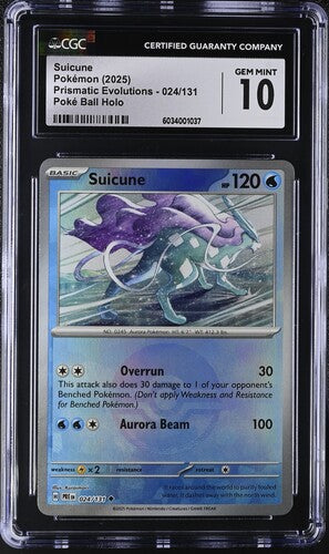 Suicune (Poke Ball) 024/131 Prismatic Evolutions CGC 10 6034001037
