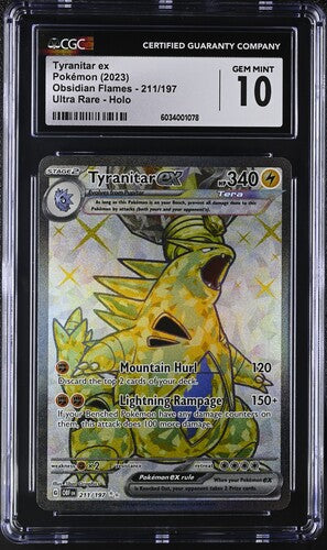 Tyranitar ex 211/197 Obsidian Flames CGC 10 6034001078