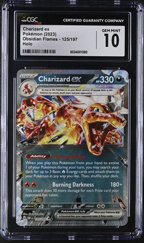 Charizard ex 125/197 Scarlet & Violet: Obsidian Flames CGC 10 6034001080