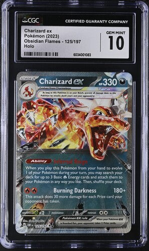 Charizard ex 125/197 Obsidian Flames CGC 10 6034001083