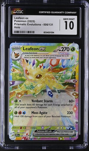 Leafeon ex 006/131 Scarlet & Violet: Prismatic Evolutions CGC 10 6034001094