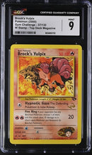 Brock's Vulpix - W Stamp 37/132 Gym Challenge CGC 9 6034001112