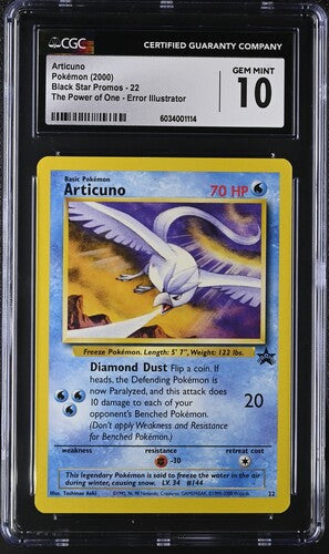 Articuno - Aoki Error (22) Black Star Promo CGC 10 6034001114