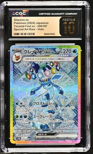 Glaceon ex 206/187 JPN Terastal Festival CGC Pristine 10 6064574203
