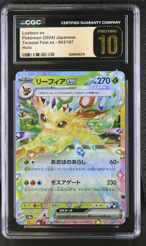 Leafeon ex JPN 003/187 Terastal Festival ex CGC 10 Pristine 6066946215