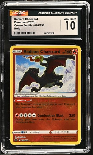 Radiant Charizard 020/159 Crown Zenith CGC 10 6075159212