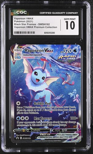 Vaporeon VMAX SWSH182 Premium Collection Promo CGC 10 6092255280