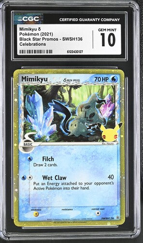 Mimikyu Delta Species SWSH136 Celebrations CGC 10 6122430127
