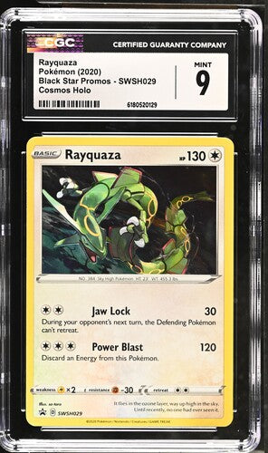 Rayquaza SWSH029 Black Star Promo Cosmos Holo CGC 9 6180520129
