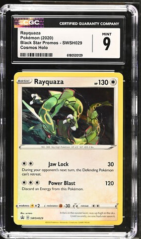 Rayquaza SWSH029 Black Star Promo Cosmos Holo CGC 9 6180520129