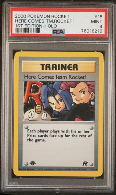 Here Comes Team Rocket! - Holo 15/82 Team Rocket 1st Edition PSA 9 76016216
