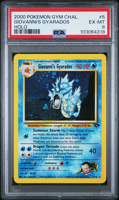 Giovanni's Gyarados 5/132 Gym Challenge PSA 6 103064318