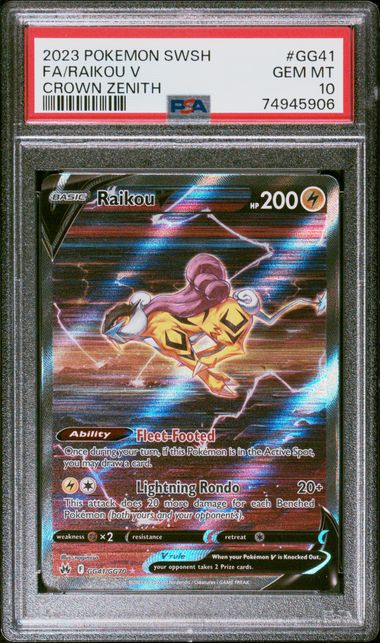 Raikou V GG41/GG70 Crown Zenith PSA 10 74945906