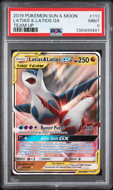 Latias & Latios GX 113/181 Team Up PSA 9 138409481