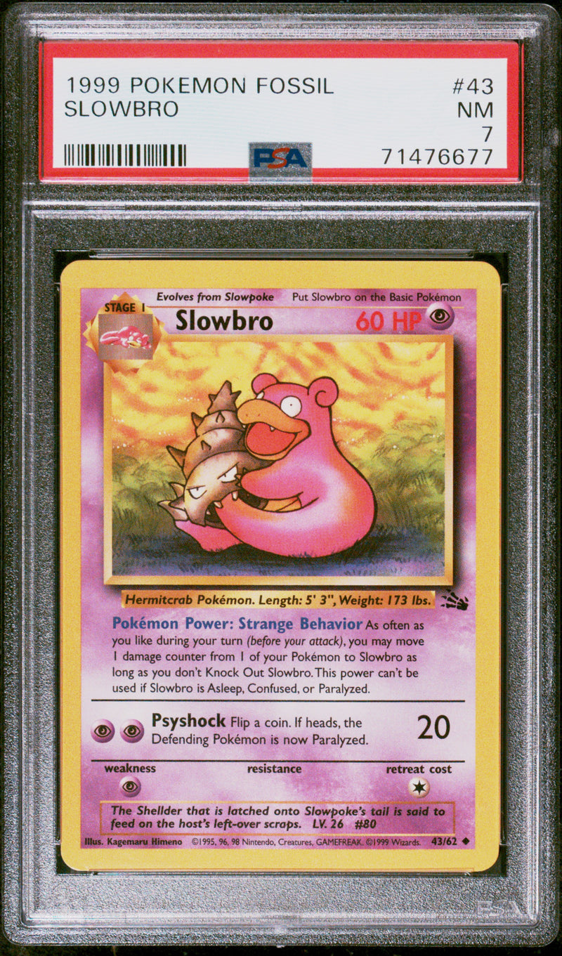 Slowbro 43/62 Fossil PSA 7 71476677