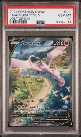 Aerodactyl V 180/196 Lost Origin PSA 10 93347544