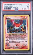 Ho-oh - Double Holo Error 7/64 Neo Revelation PSA 3 164015348