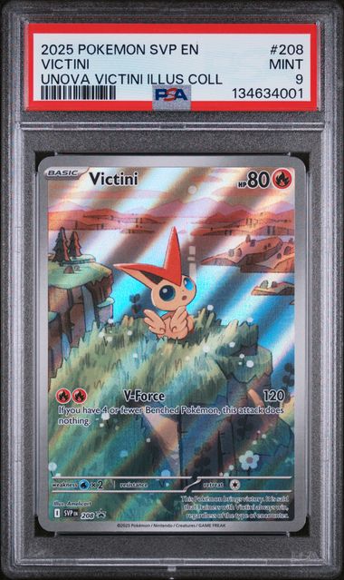 Victini 208 SV Black Star Promo Unova Illustration Collection PSA 9 134634001