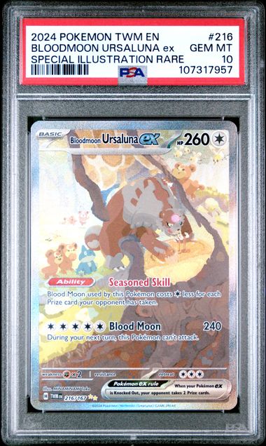 Bloodmoon Ursaluna ex 216/167 Twilight Masquerade PSA 10 107317957