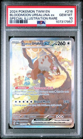 Bloodmoon Ursaluna ex 216/167 Twilight Masquerade PSA 10 107317957