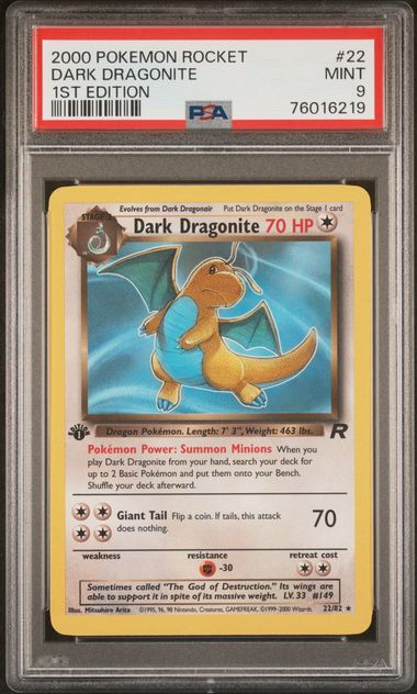 Dark Dragonite 20/82 Team Rocket 1st Edition PSA 9 76016219