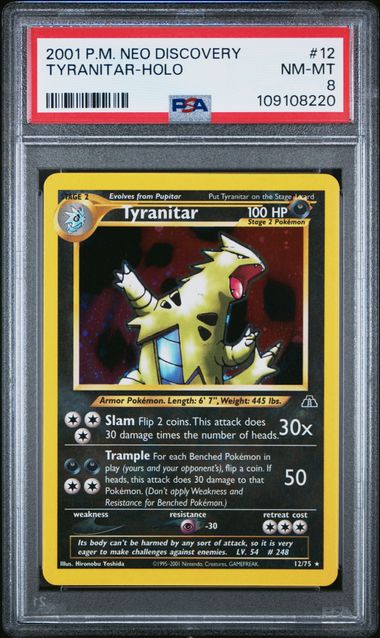 Tyranitar 12/75 Neo Discovery PSA 8 109108220