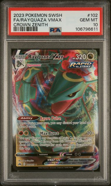 Rayquaza VMAX 102/159 Sword & Shield: Crown Zenith PSA 10 106796611