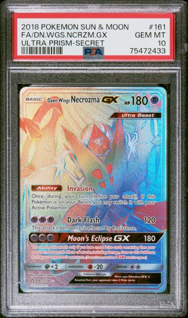 Dawn Wings Necrozma GX 161/156 Ultra Prism PSA 10  75472433