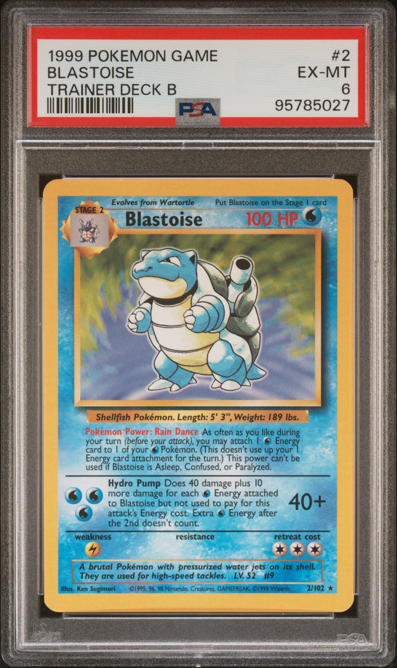 Blastoise 2/102 Trainer Deck B PSA 6 95785027