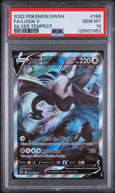 Lugia V 186 Silver Tempest Full Art PSA 10 126501952
