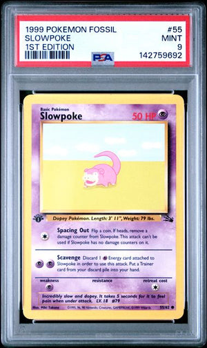 Slowpoke 55/62 Fossil 1st Edition PSA 9 142759692