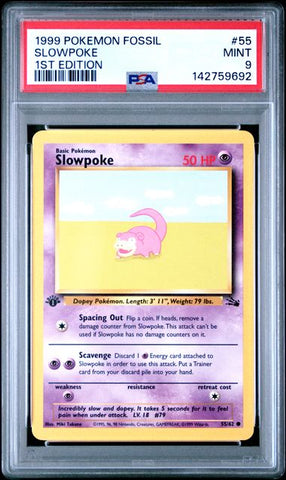 Slowpoke 55/62 Fossil 1st Edition PSA 9 142759692