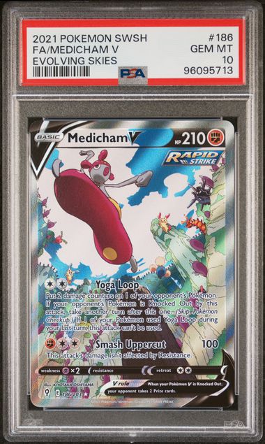 Medicham V 186/203 Sword & Shield: Evolving Skies PSA 10 96095713