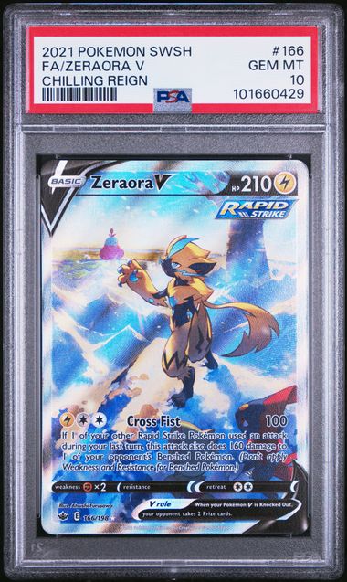 Zeraora V 166/198 Chilling Reign PSA 10 101660429